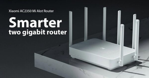 Xiaomi AC2350 Global Version Mi Alot Wireless Router 2183Mbps High Gain 7 Antennas 128Mb IPv6 MU-MIMO Dual-Band - Black